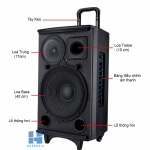 Loa kéo tay cao cấp MALONE M15 Bass 40cm