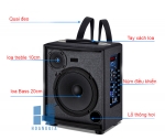 Loa Xách Tay Cao Cấp MALONE M08 (BASS 20cm)